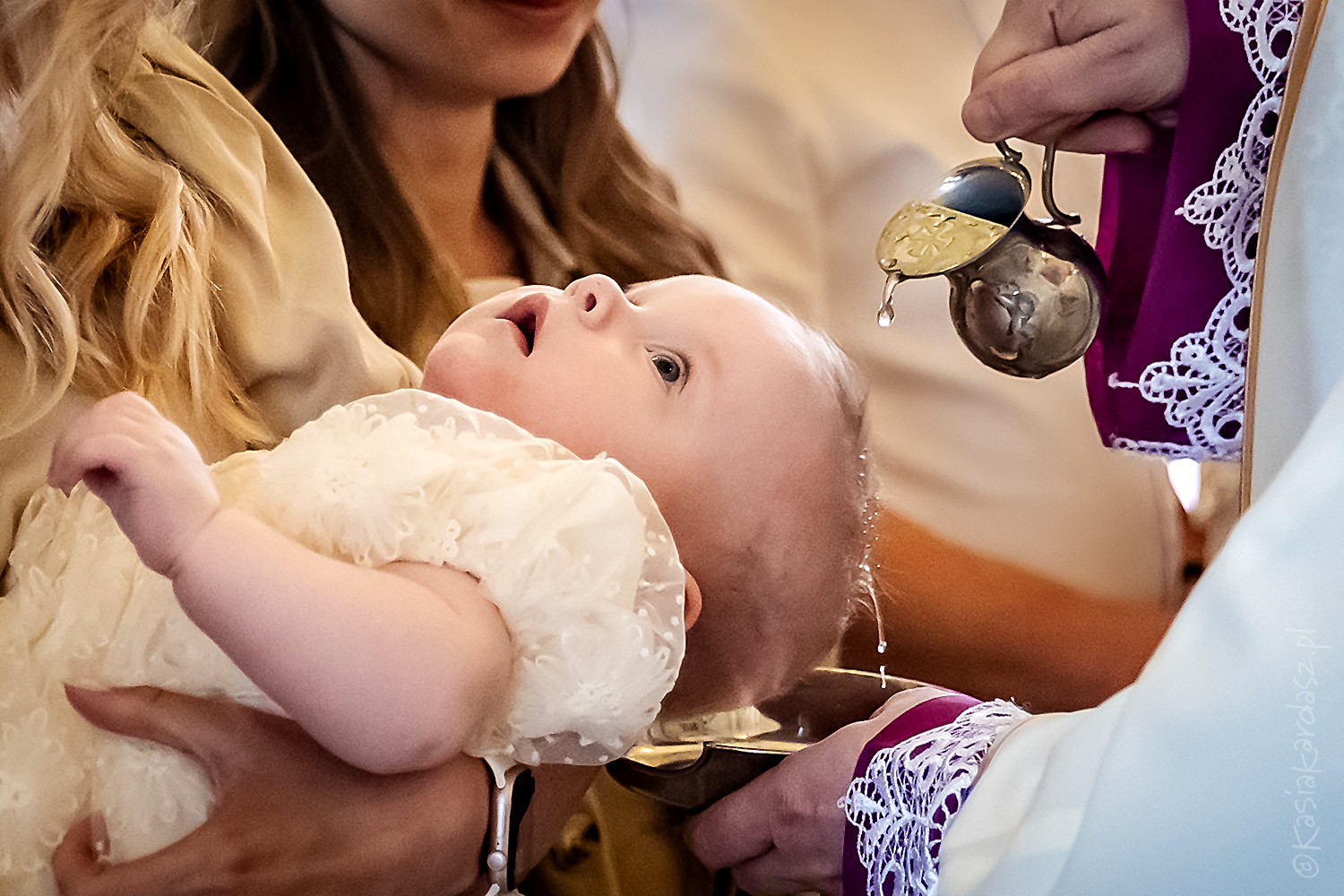 chrzest, pamiątka z chrztu świętego, fotografia rodzinna