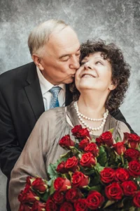 zakochana para, czułość